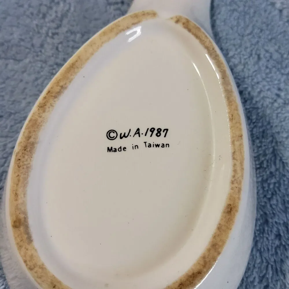 Vintage 1987 Country Goose Spoon Rest Happiness Is Homemade Ceramic Cottagecore